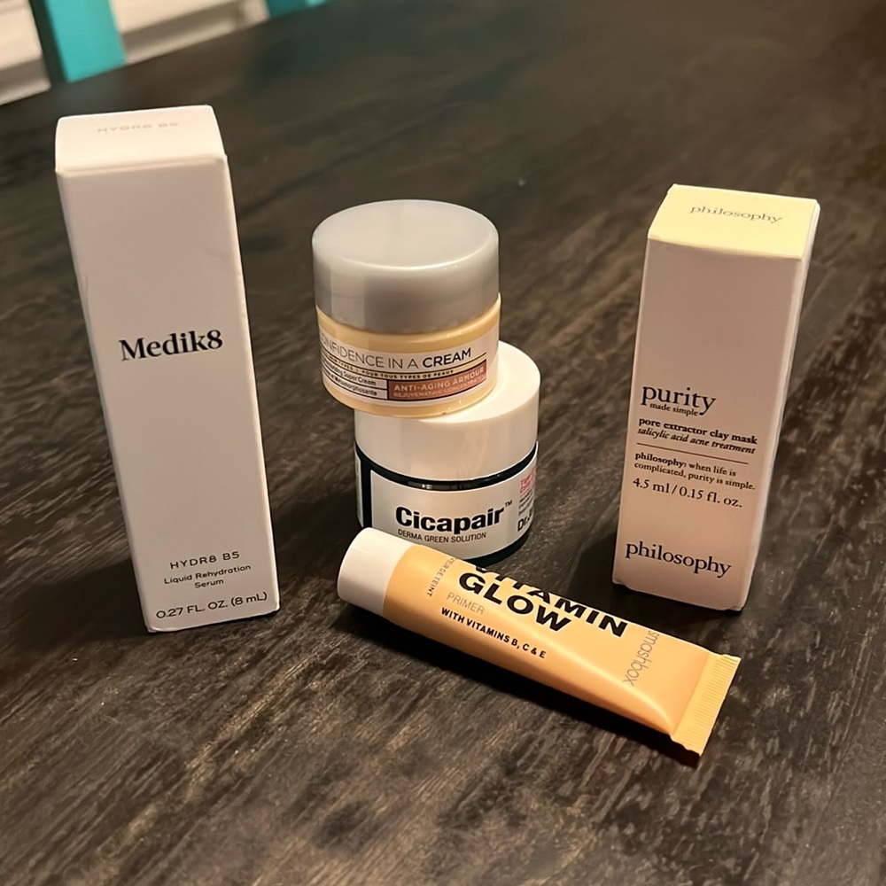 New Bundle Skincare 5 Travel Items Philosophy, Smashbox, IT, Dr. Jart, Medik8